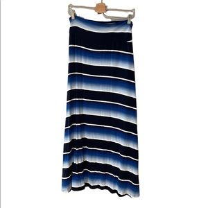 Merona Maxi Skirt Navy Stripe (M)